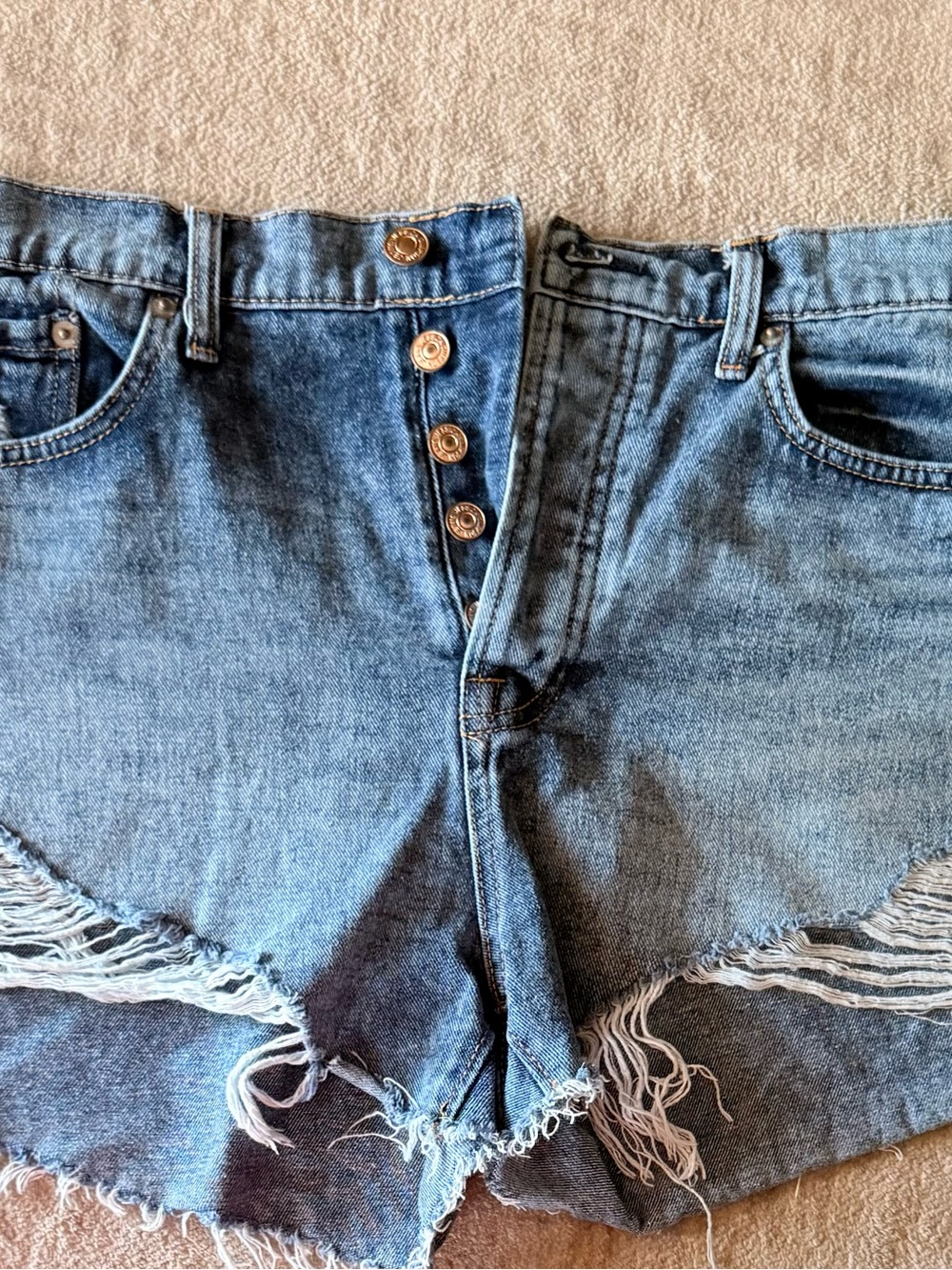 Jessica Simpson Light Blue Distressed Denim Shorts
